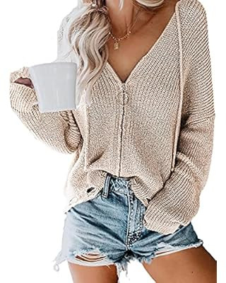 Asvivid Long Sleeve Open Front Cardigans for Women Lightweight Casual Loose Soft Knit Sweater Car... | Amazon (US)