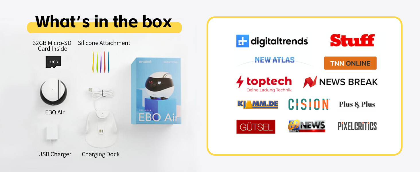 Enabot EBO Air Home Security Pet Camera, 2 Way Talk, Night Vison, Wireless APP Remote Control Ind... | Amazon (US)