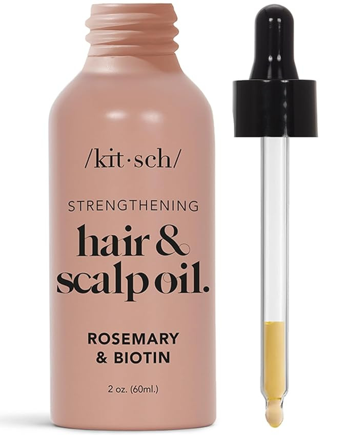 Kitsch Rosemary Oil for Hair Growth & Healthy Scalp, Pre Wash Scalp & Hair Oil Infused with Bioti... | Amazon (US)