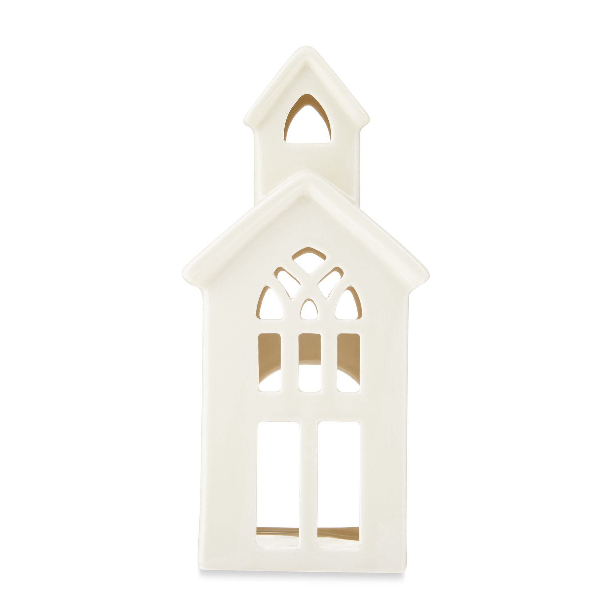 White Church Decoration, Ceramic, 8 in, by Holiday Time | Walmart (US)