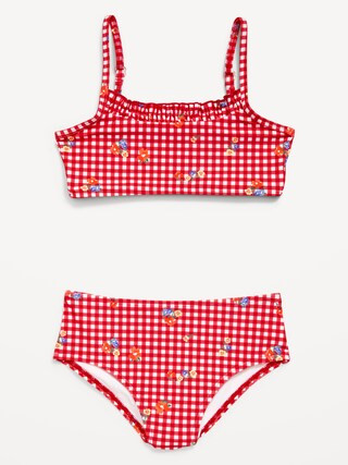 Printed Ruffle-Trim Swim Set for Girls | Old Navy (CA)
