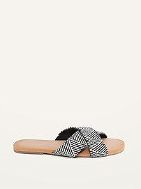 Woven-Textured Crisscross Sandals for Women | Old Navy (US)