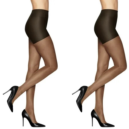 L'eggs Women's Sheer Energy Medium Leg Support Control Top Sheer Tights, 2 Pair | Walmart (US)