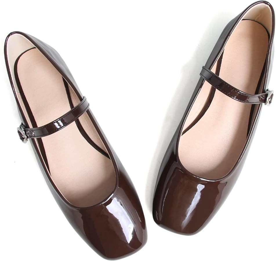 LUXINYU Women's Slip on Flats,Classy Round Toe Solid Classic Mary Jane Ballet Dance Shoes Soft Co... | Amazon (US)
