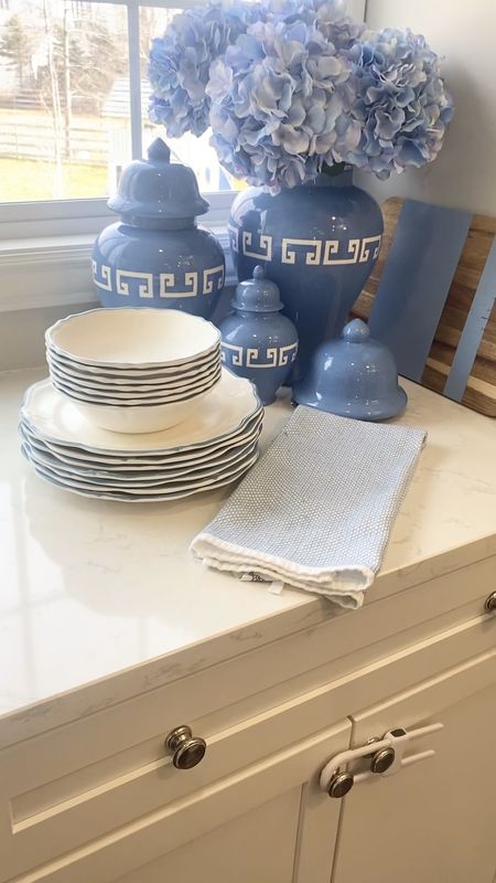 Melamine dishwasher kid safe dinner plates and bowls from #target. Ginger jars temple jars kitchen towel cutting board 


#targethome #dinnerware #grandmillennial 

#LTKsalealert #LTKhome #LTKFind