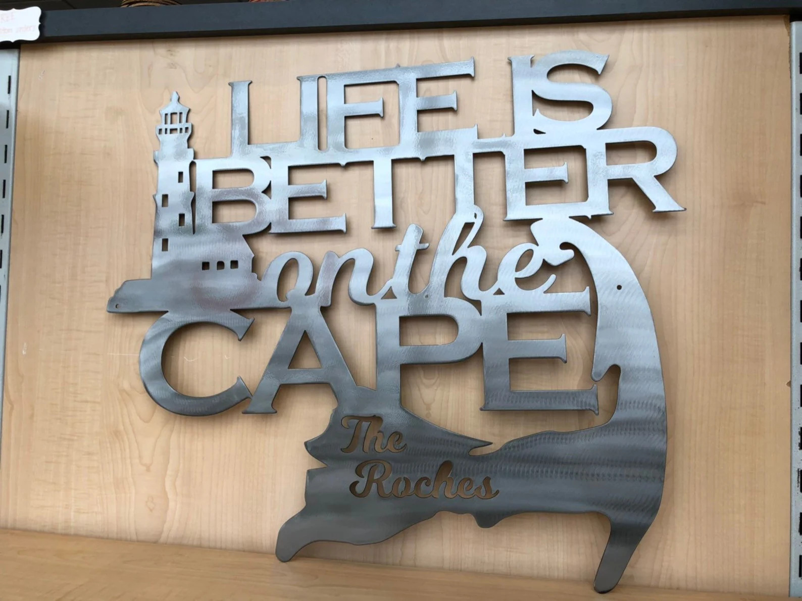 Personalized Life is Better on the Cape Powder Coated Metal Wall Art With Lighthouse - Etsy | Etsy (US)