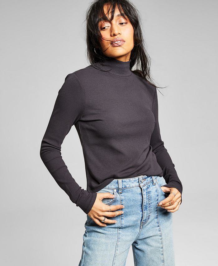 And Now This Women's Ribbed Mock-Neck Top & Reviews - Tops - Women - Macy's | Macys (US)