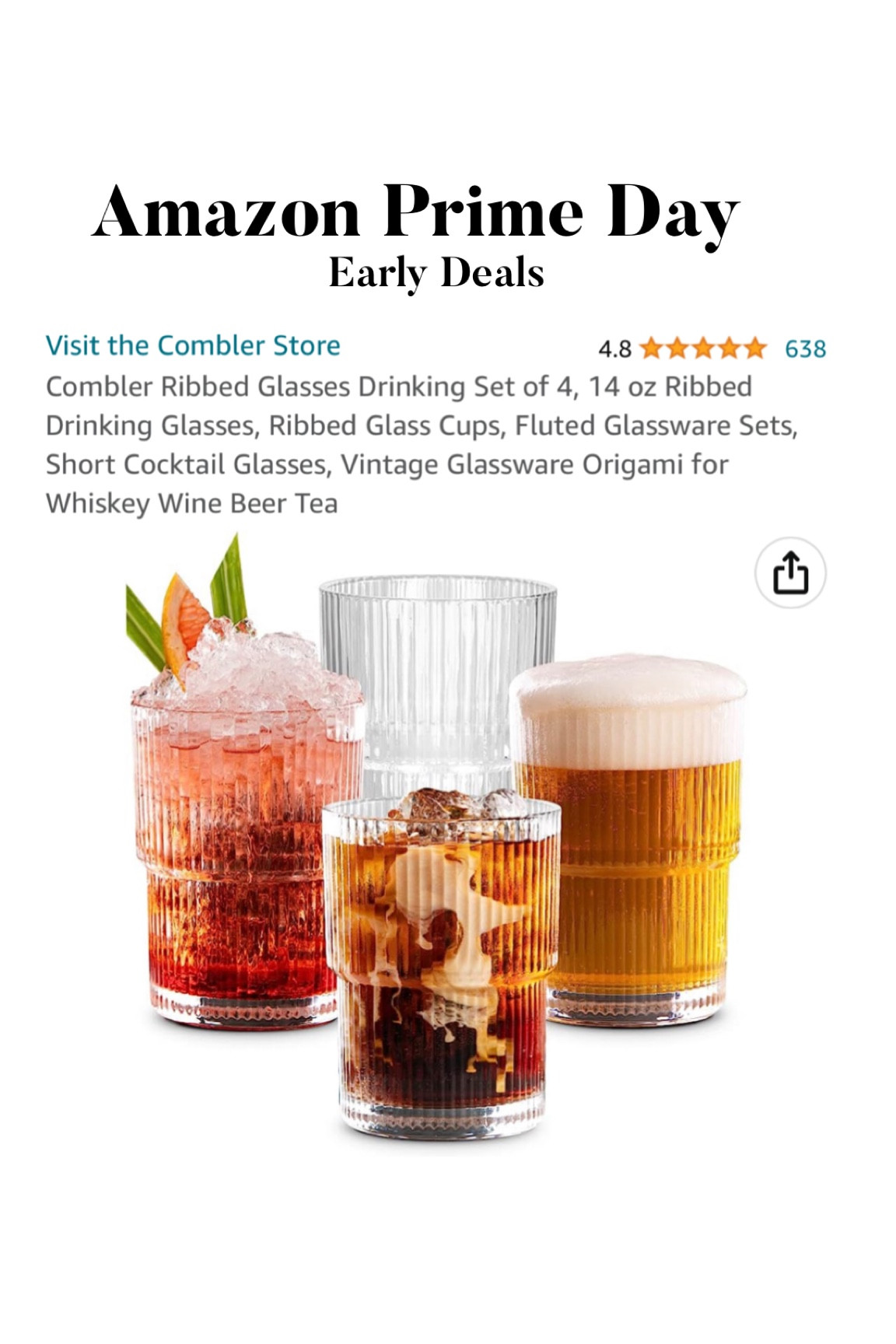 Ribbed glassware, Amazon prime day, Amazon kitchen finds, coffee drinking glasses 

#LTKunder50 #LTKxPrimeDay #LTKhome