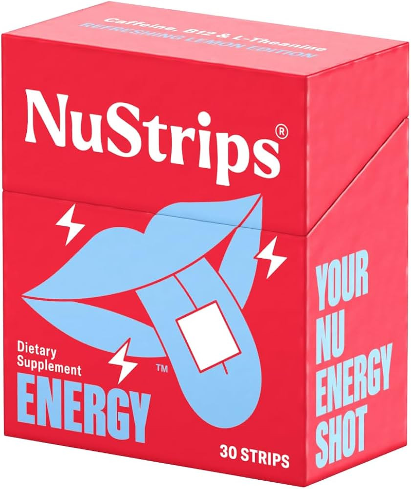 Energy | Natural, Instant Energy Strips with 50mg Caffeine, L-Theanine, Vitamin B12 | 30 Energy S... | Amazon (US)