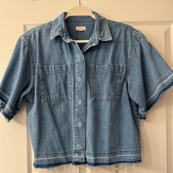 Pilcro Boxy Button-down Denim Shirt | Poshmark