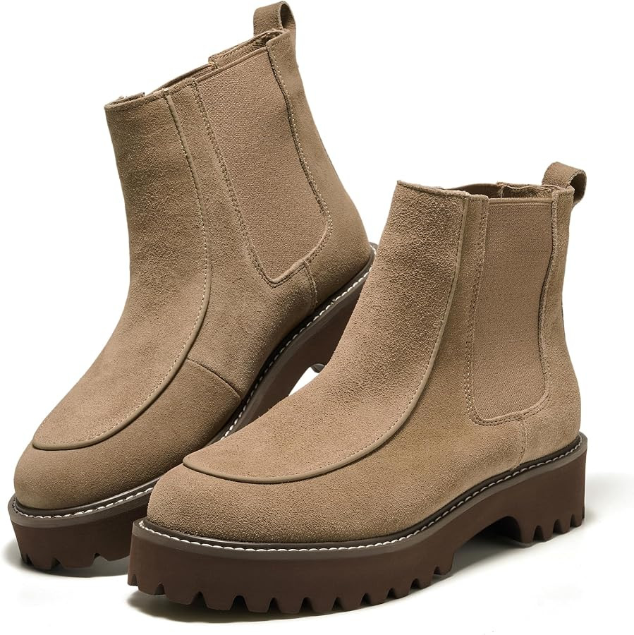 Project Cloud 100% Genuine Leather Chelsea Boots Women - Comfy Womens Boots | Amazon (US)