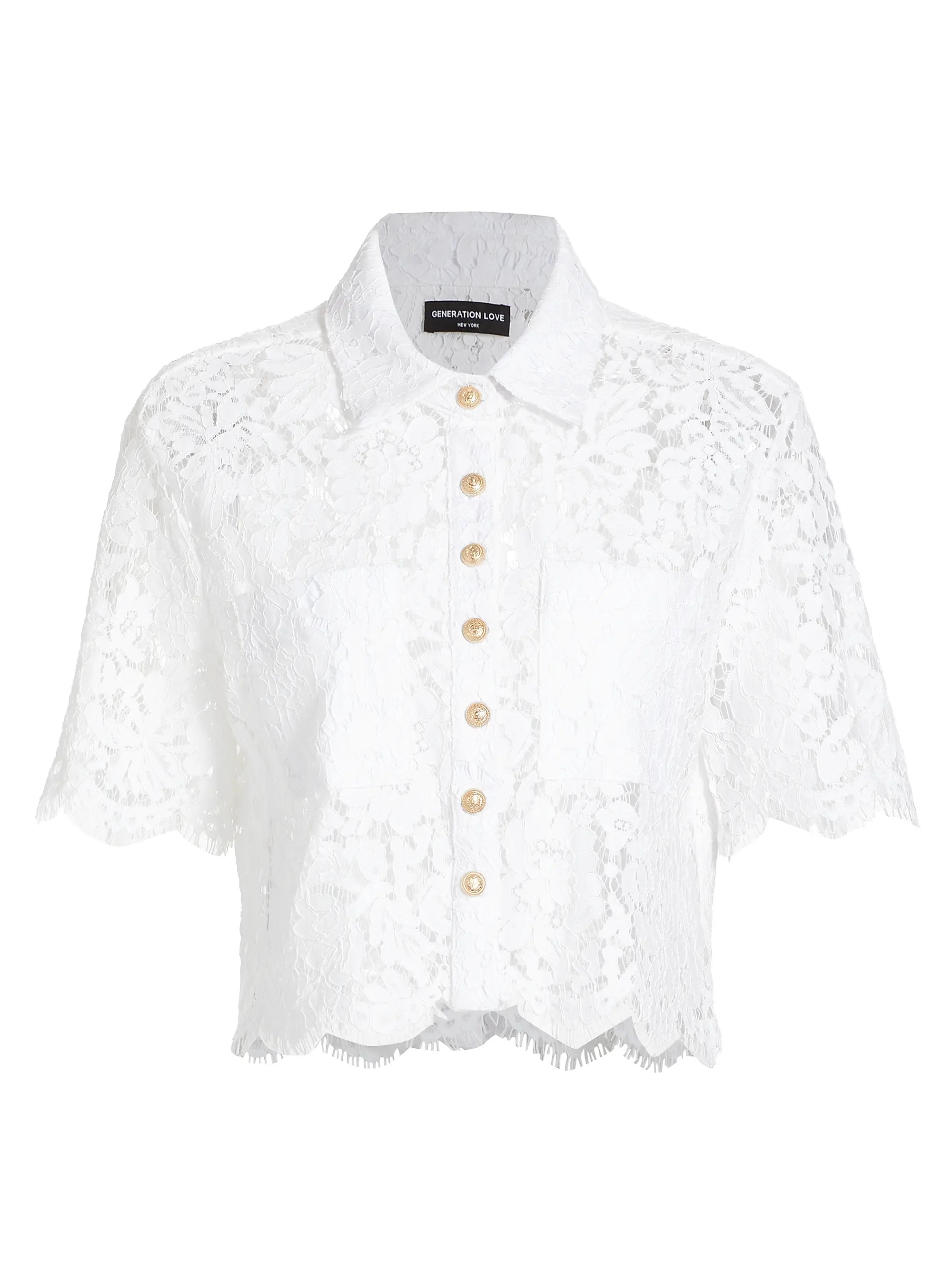 Shop Generation Love Juni Lace Shirt | Saks Fifth Avenue | Saks Fifth Avenue