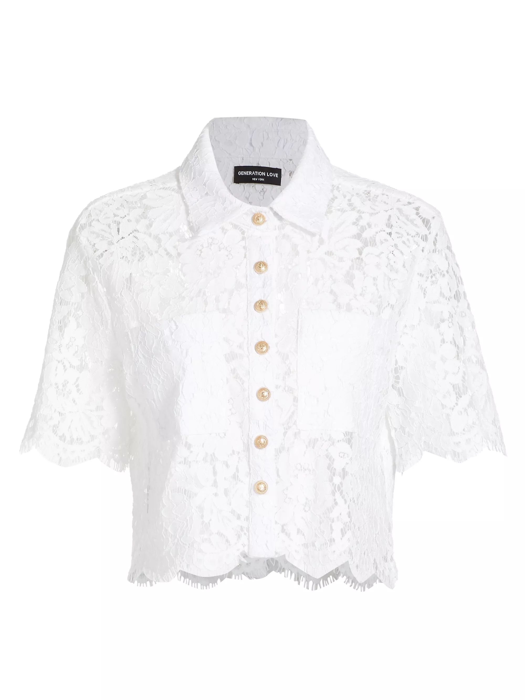 Shop Generation Love Juni Lace Shirt | Saks Fifth Avenue | Saks Fifth Avenue
