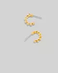 Puffed Charm Huggie Hoop Earrings | Madewell