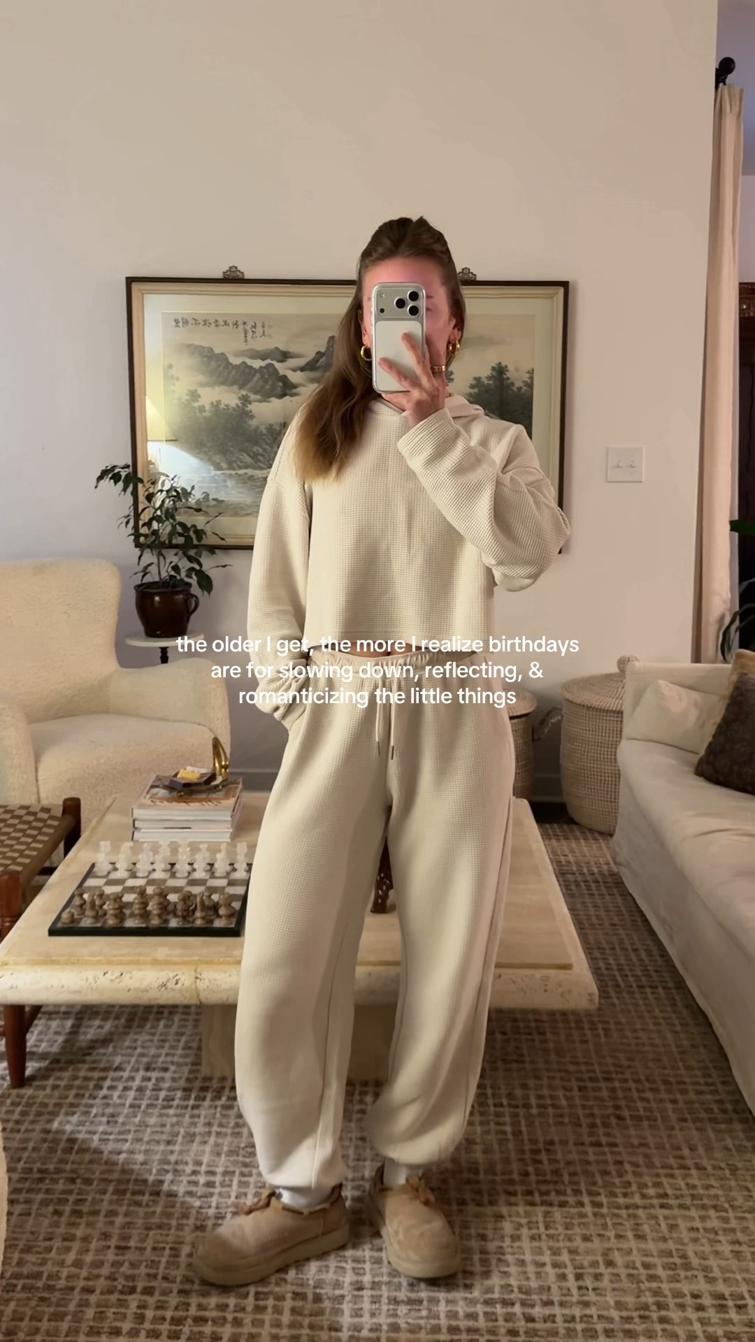 11/18/25 Celebrated my 27th birthday the best way I know how — cozy, relaxed, and at home with my favorite person. Linking our living room details, my Athleta loungewear, our Caraway cookware (the perfect holiday gift!), and our Lola blanket that we use every single night. Truly the dream cozy setup. 🤍✨


#LTKGiftGuide #LTKHoliday #LTKdayinmylife