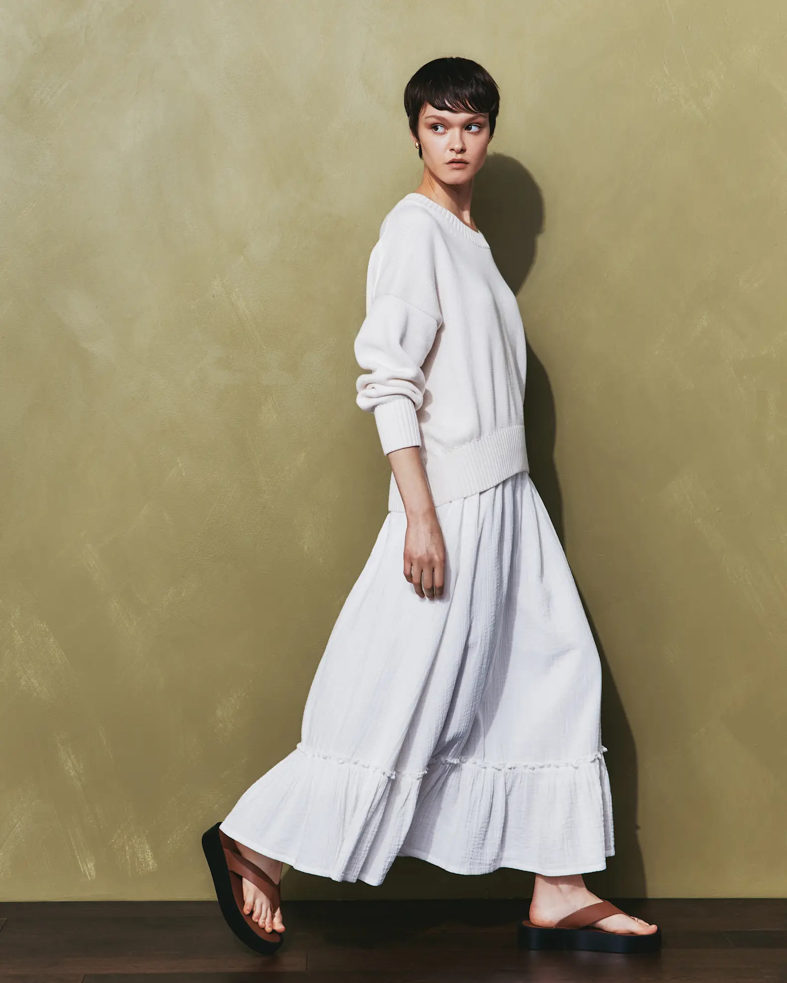 100% Organic Cotton Gauze Smocked Maxi Skirt | Quince