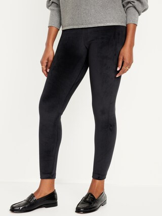 High Waisted Velvet Leggings for Women | Old Navy (US)