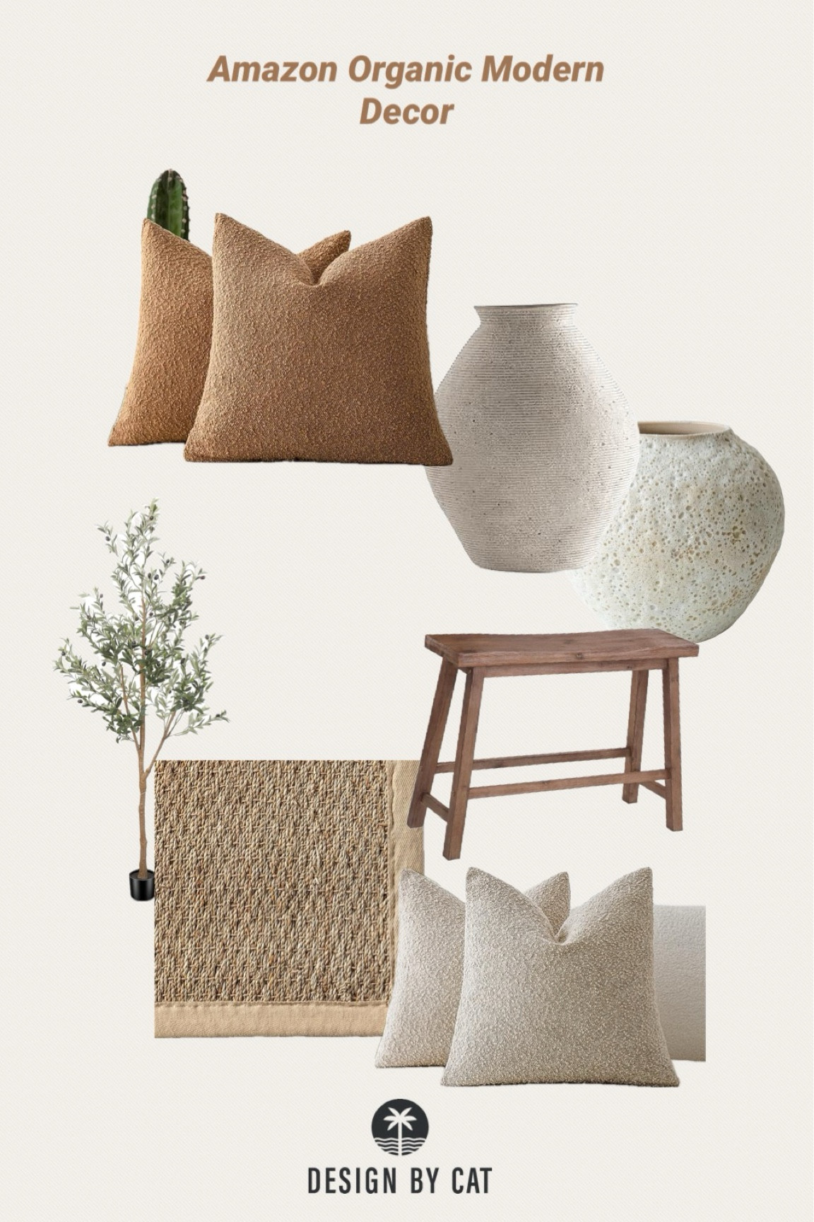 Neutral, earthy, organic modern home decor finds
Light textured vase
Decorative vase
Skinny wooden bench
Affordable wooden bench
Boucle throw pillows
Woven basketweave style rug
Brown and oatmeal throw pillows
Faux olive tree 6 feet

#LTKhome