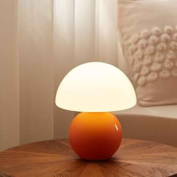 Mushroom Lamp Small Lamp, Table Bedside Nightstand Lamp for Bedroom, Cute Mini Modern Lamp Dimmab... | Amazon (US)