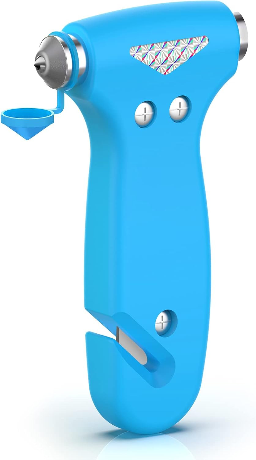 THINKWORK Car Safety Hammer for Teen Boy and Men's Gifts, Blue Three-in-One Emergency Escape Tool... | Amazon (US)