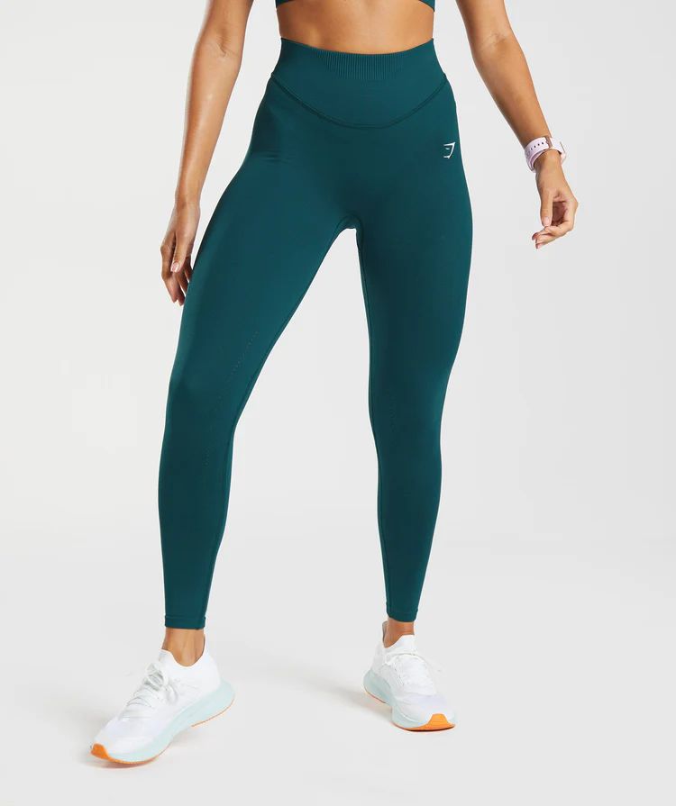 Gymshark Sweat Seamless Sculpt Leggings - Winter Teal | Gymshark (Global)