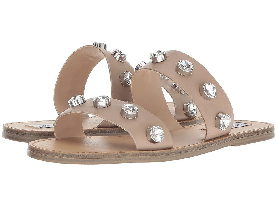 Steve Madden Jessy Slide Flat Sandal (Nude Leather) Women's Shoes | Zappos