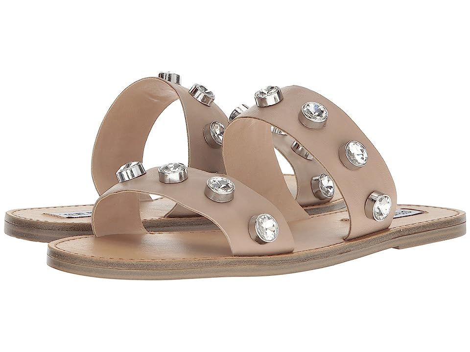 Steve Madden Jessy Slide Flat Sandal (Nude Leather) Women's Shoes | Zappos