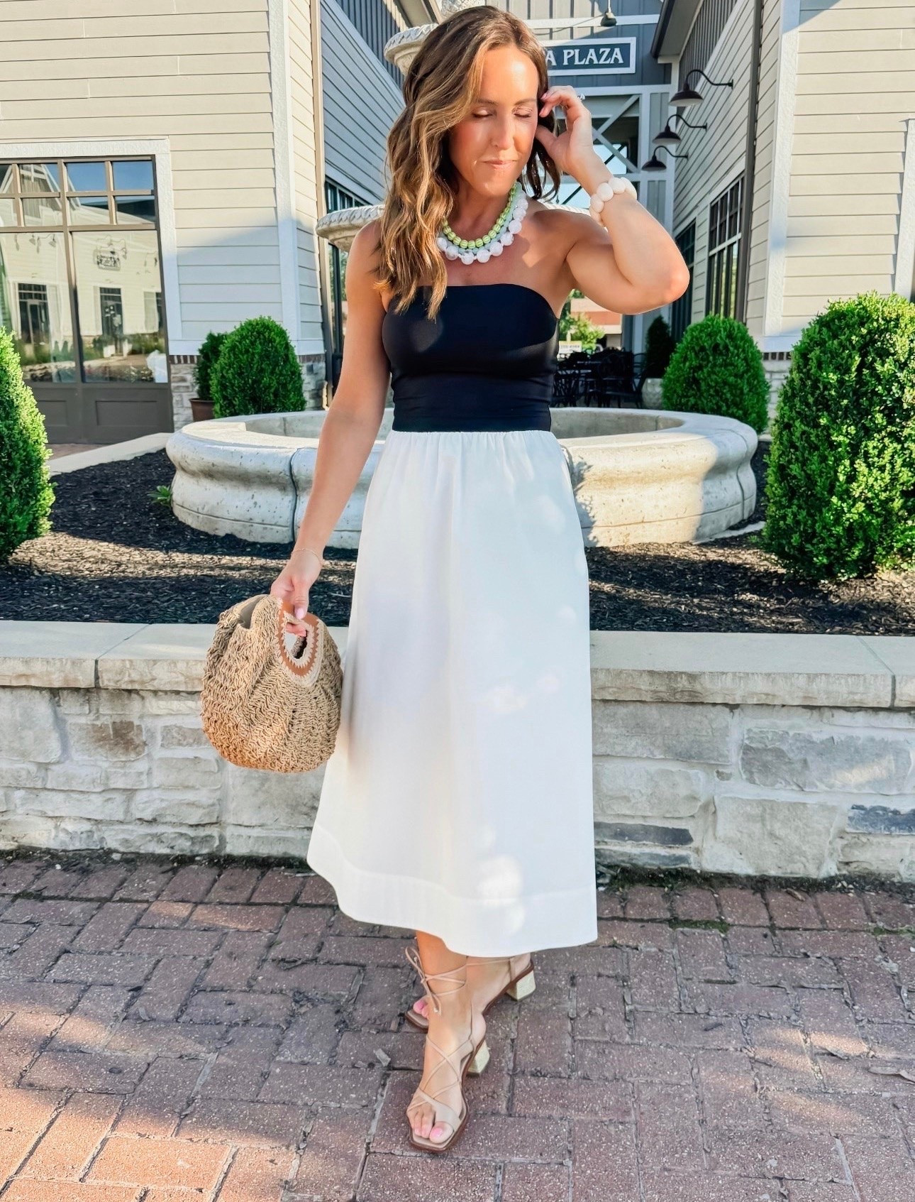 This dress is a top fav at Aritzia. Simple but chic. 
XS midi dress. So nice! 
Necklaces - use code: twopeasinablog20

#LTKootd #LTKmomlife #LTKSeasonal

#LTKootd #LTKmomlife