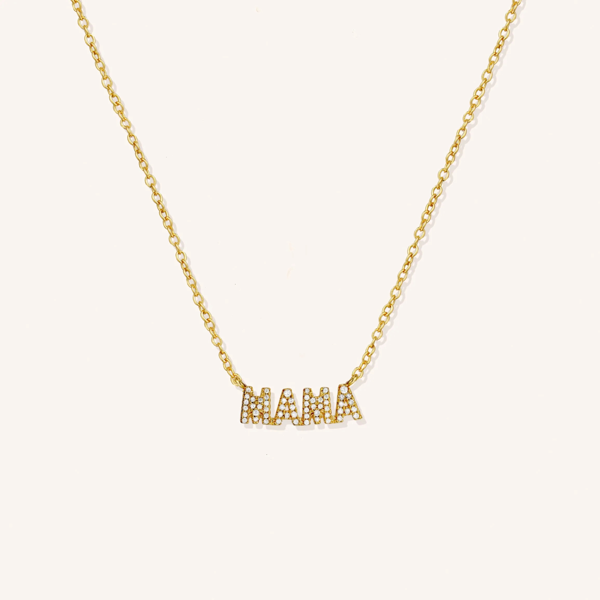 Pavé MAMA Necklace | Victoria Emerson