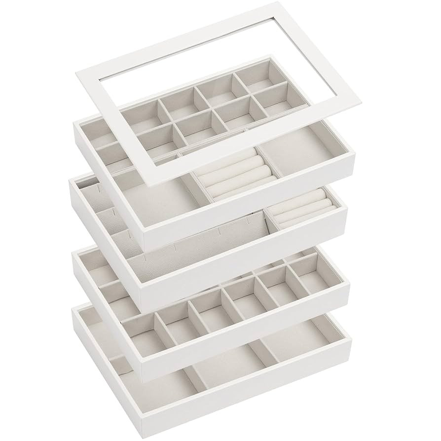 AdelDream Stapelbares Schmucktablett Schmuckschatpfanne Aufbewahrung Schublade Lagerung-Schmuck A... | Amazon (DE)