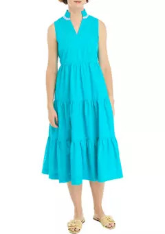 Women's Solid Ruffle Dress | Belk