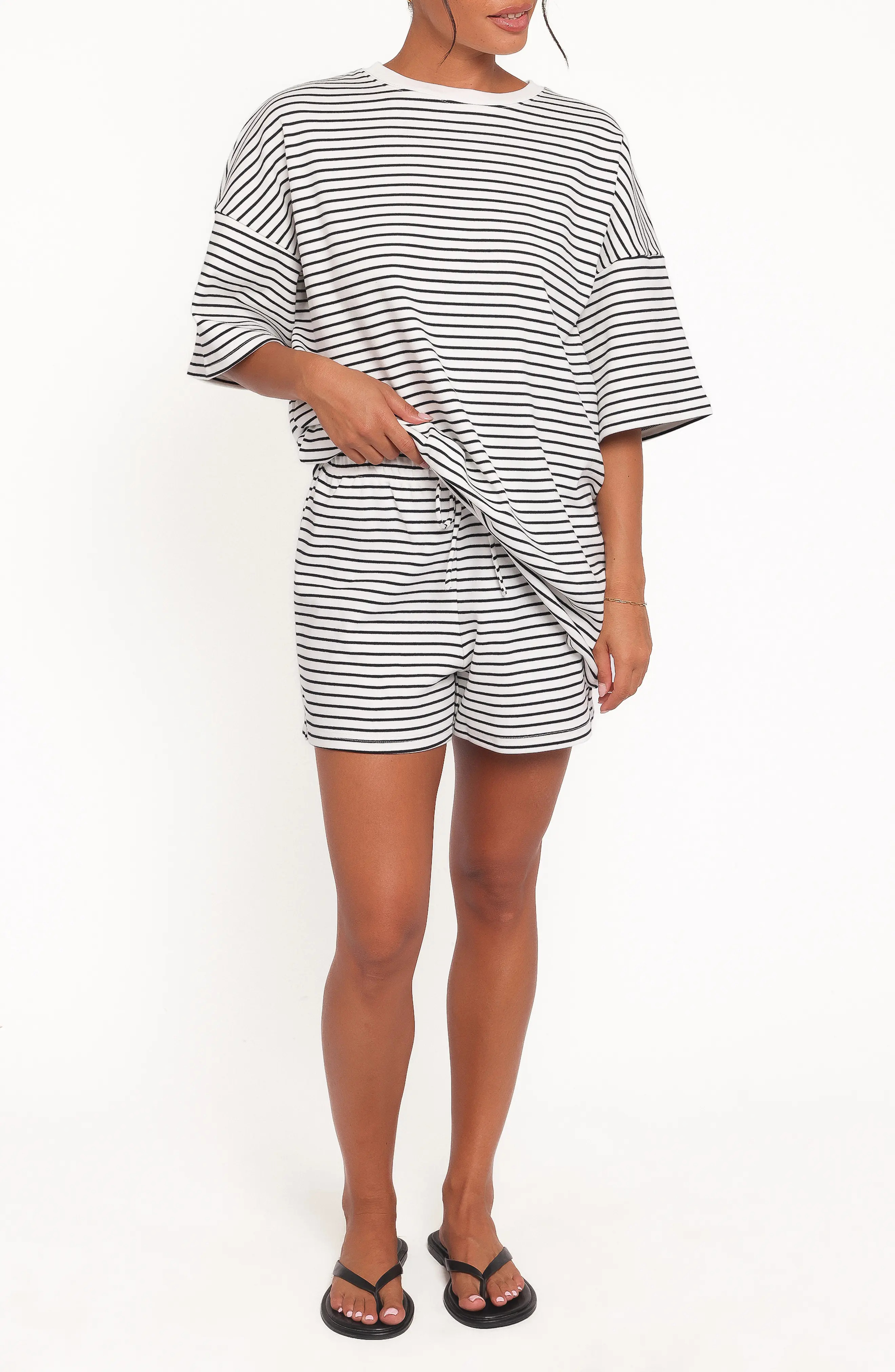 Hellen Stripe Knit Cotton Top & Shorts Set (Women) | Nordstrom | Nordstrom