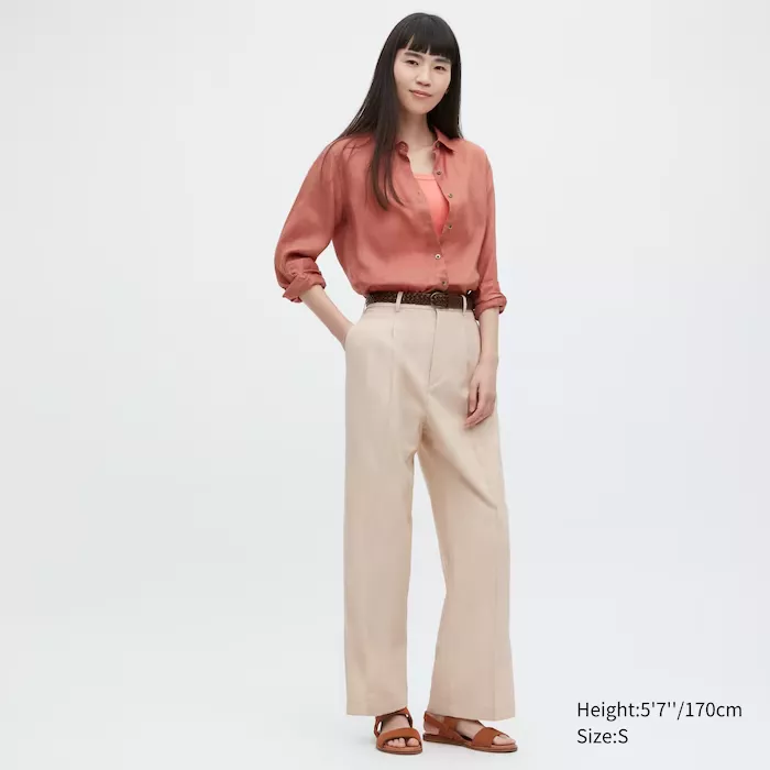 Linen Blend Tucked Wide Pants curated on LTK