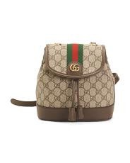 Made In Italy Supreme Canvas And Leather G G Ophidia Mini Backpack | TJ Maxx