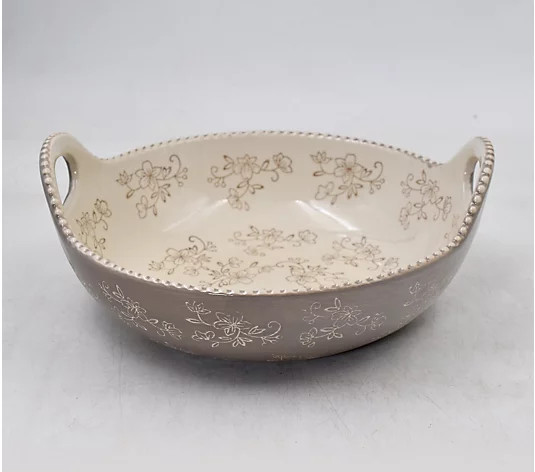 Temp-tations Floral Lace 3-qt Serving Bowl - QVC.com | QVC