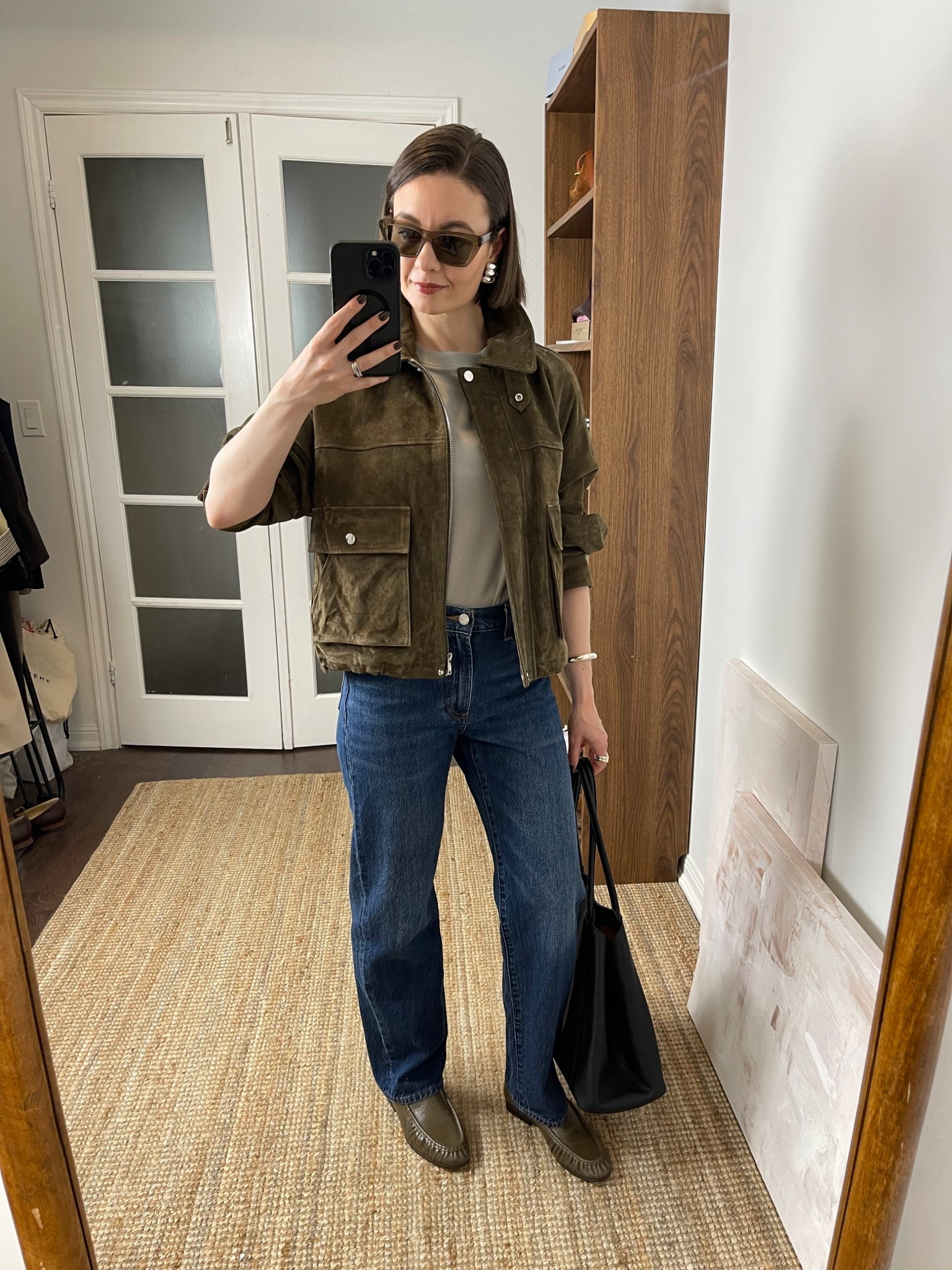 Suede jacket, straight leg jeans, olive loafers

#LTKSeasonal #LTKStyleTip