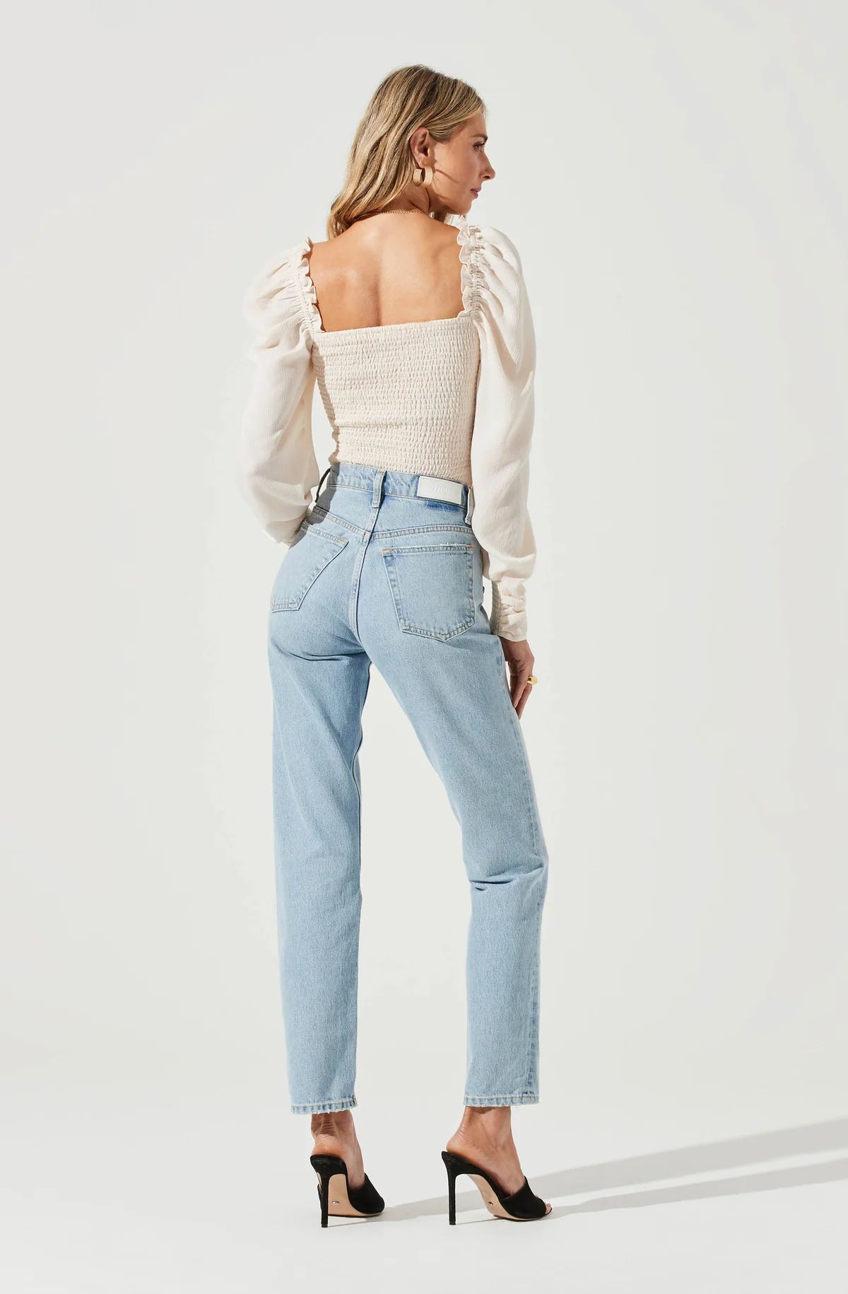 Puff Sleeve Square Neck Top | ASTR The Label (US)