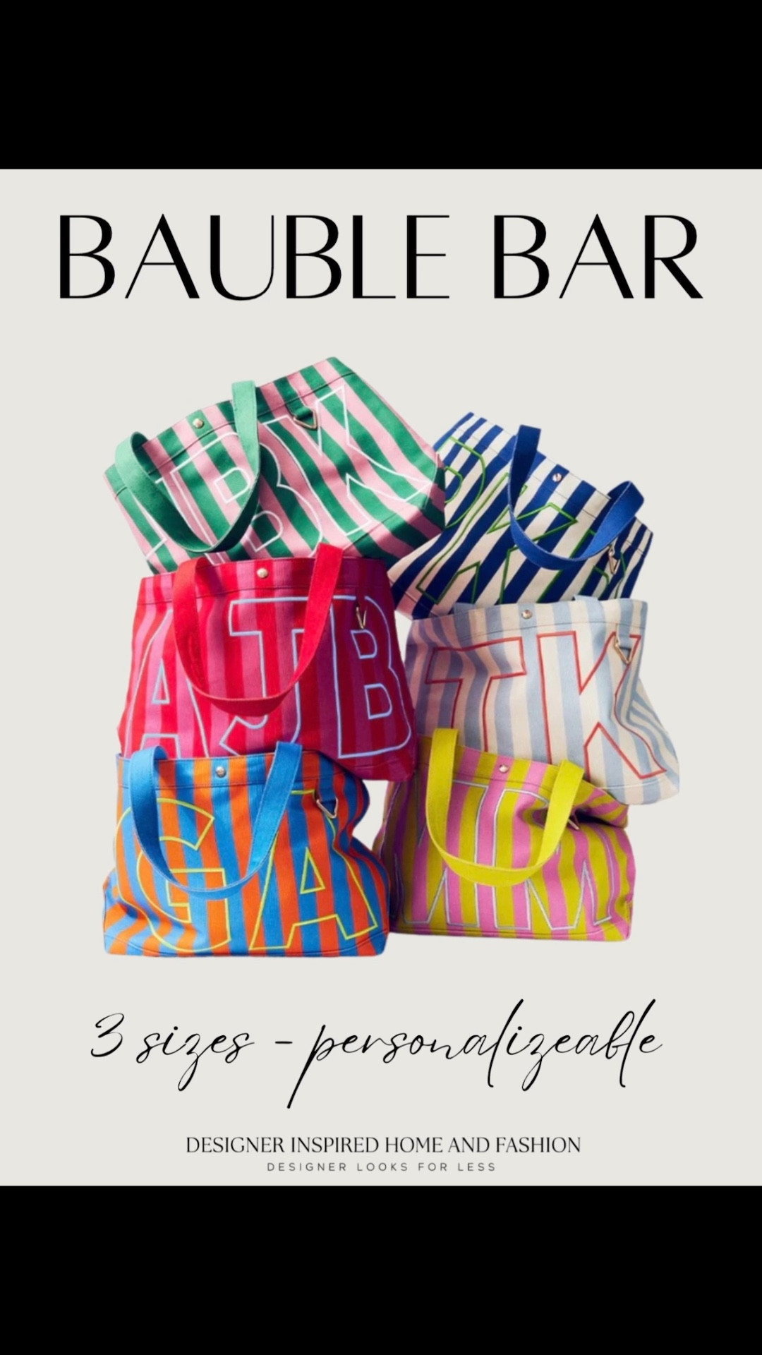 New arrival personalizable tote bags from Bauble Bar! 

#LTKKids #LTKOver40