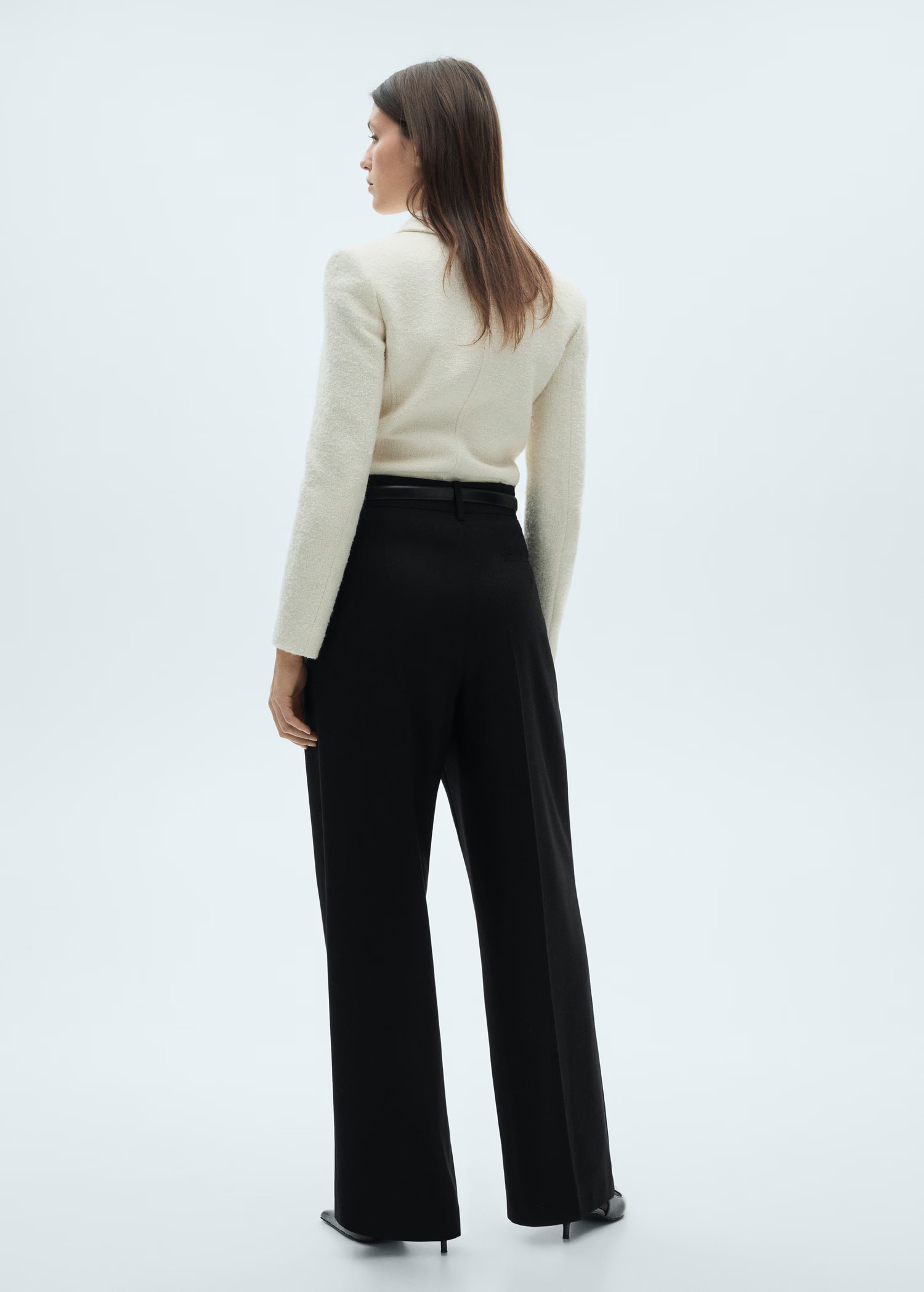 Wideleg pleated trousers - Women | MANGO United Kingdom | MANGO (UK)