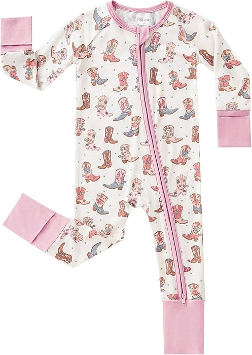 pureborn Baby Sleeper Viscose from Bamboo Zipper Footies 0-24 Months | Amazon (US)