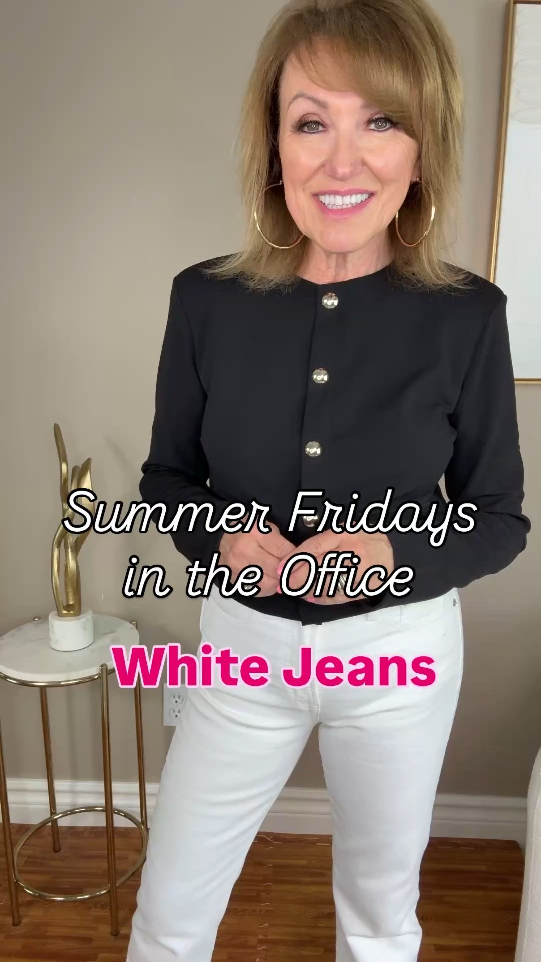 Summer Fridays can feel a little tricky.

Too formal… and you look out of place.

Too casual… and you don’t feel polished.

That’s why white denim works so well this time of year.

The pants make it casual.
The tops keep it professional.

A casual blazer, a soft blouse, or a modern sweater is an easy way to keep white denim office-appropriate while still feeling relaxed for summer.

It’s an easy formula that feels lighter than traditional workwear, but still intentional enough for the office.

This week’s reminder that “business casual” doesn’t have to mean boring.

#LTKootd #LTKWorkwear #LTKSeasonal
