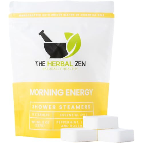Morning Energy Shower Steamers Aromatherapy 10 Pack - Energizing Peppermint and Lemon Essential Oils for Morning Energy - USA Made Natural Shower Bombs Aromatherapy Gift - Dye-Free | Amazon (US)