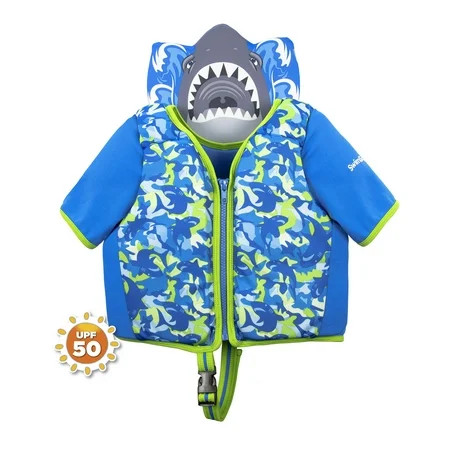 Collared Swim Training Vest - Shark Camo, Med/Lg | Walmart (US)