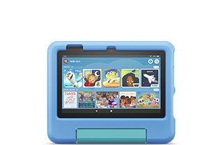 Fire 7 Kids tablet, 7" display, ages 3-7, with ad-free content kids love, 2-year worry free guara... | Amazon (US)