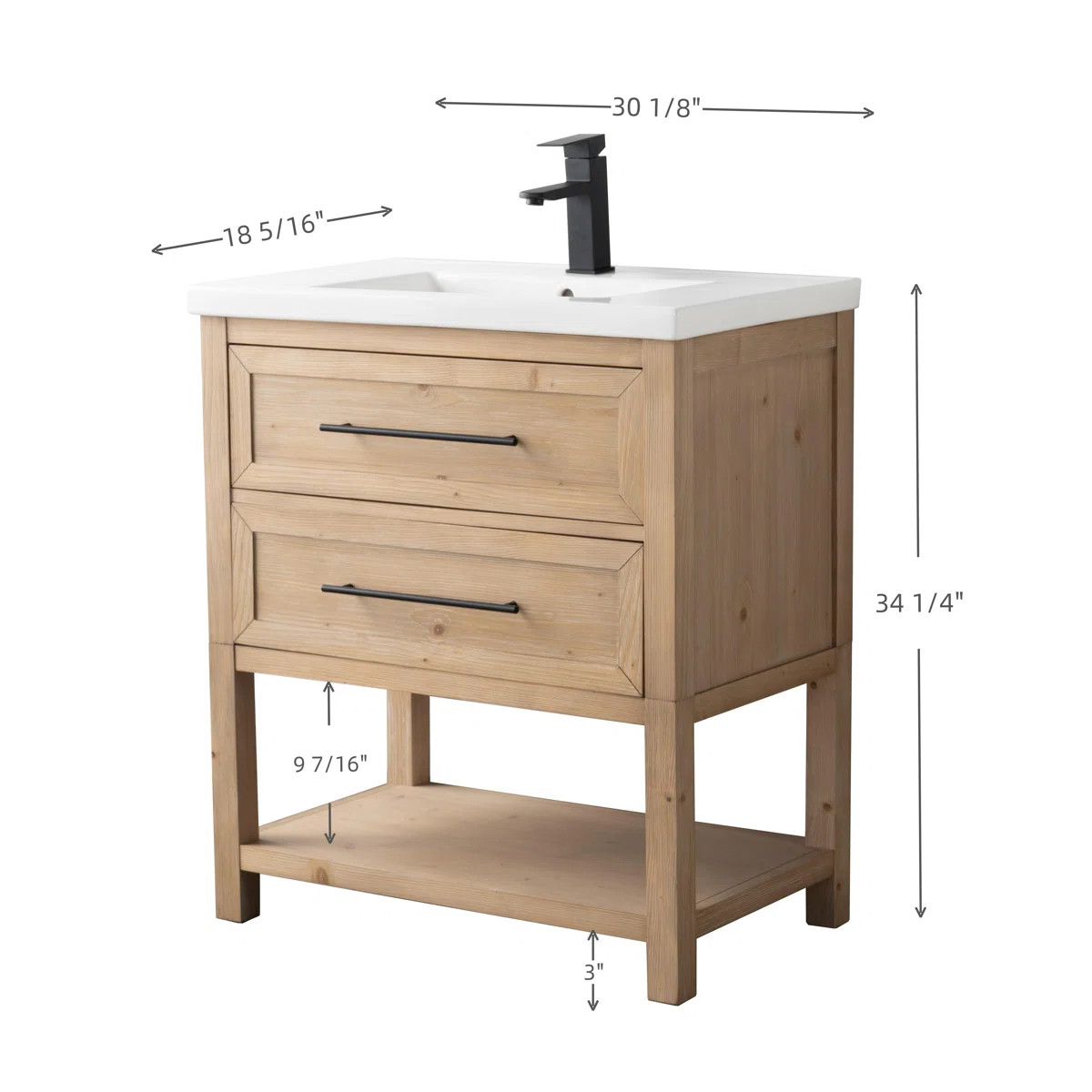 Bickley 30" Single Bathroom Vanity with Ceramic Top | Wayfair North America
