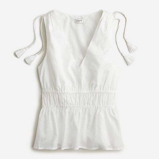 V-neck cotton voile top | J. Crew US