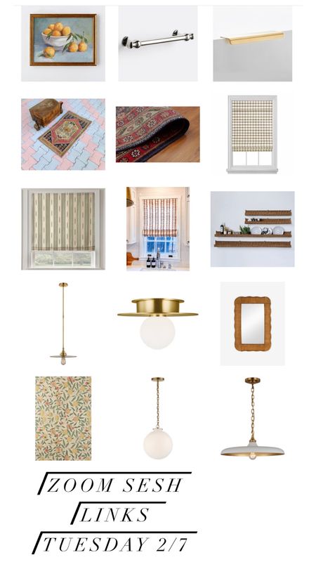 A round up of some links from yesterday’s zoom sessions with clients! Lighting, mirrors, shades, wallpaper. Across several sessions yesterday with an array of budgets. 

#LTKhome