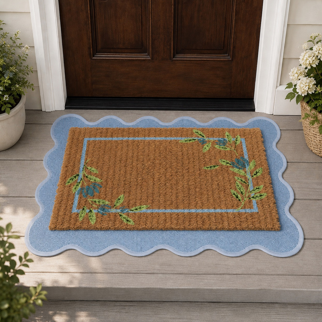 Front door flare🪻layering door mats.

#LTKSeasonal #LTKHome #LTKSaleAlert
