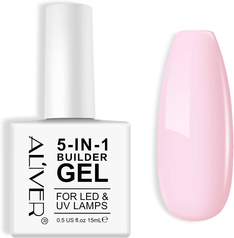 ONE1X 5 in 1 Gel Builder for Nails,Clear Base Gel Strengthener Nail Gel,UV/LED Nail Builder Gel f... | Amazon (US)