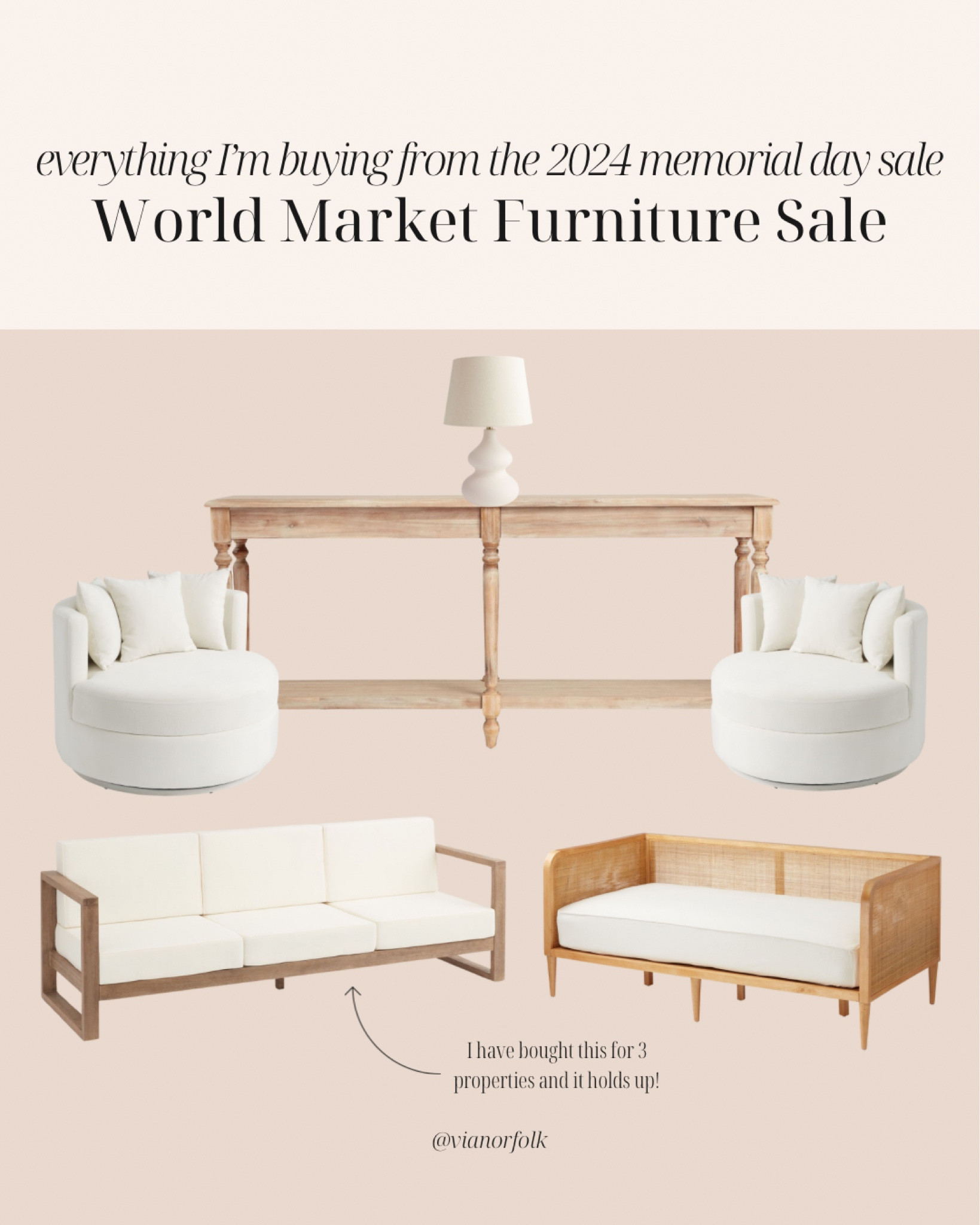 Everything I’m buying from the 2024 Memorial Day Sale at World Market! //

Memorial, Memorial Day, Memorial Day Sale, Memorial Sale, World Market, Home, Home Furniture, Furniture, Furniture Sale, Outdoor Furniture, Living Room Furniture, Table,  Outdoor Couch, Swivel Chair, Daybed, Table Lamp, Lamp

#LTKSeasonal #LTKSaleAlert #LTKHome